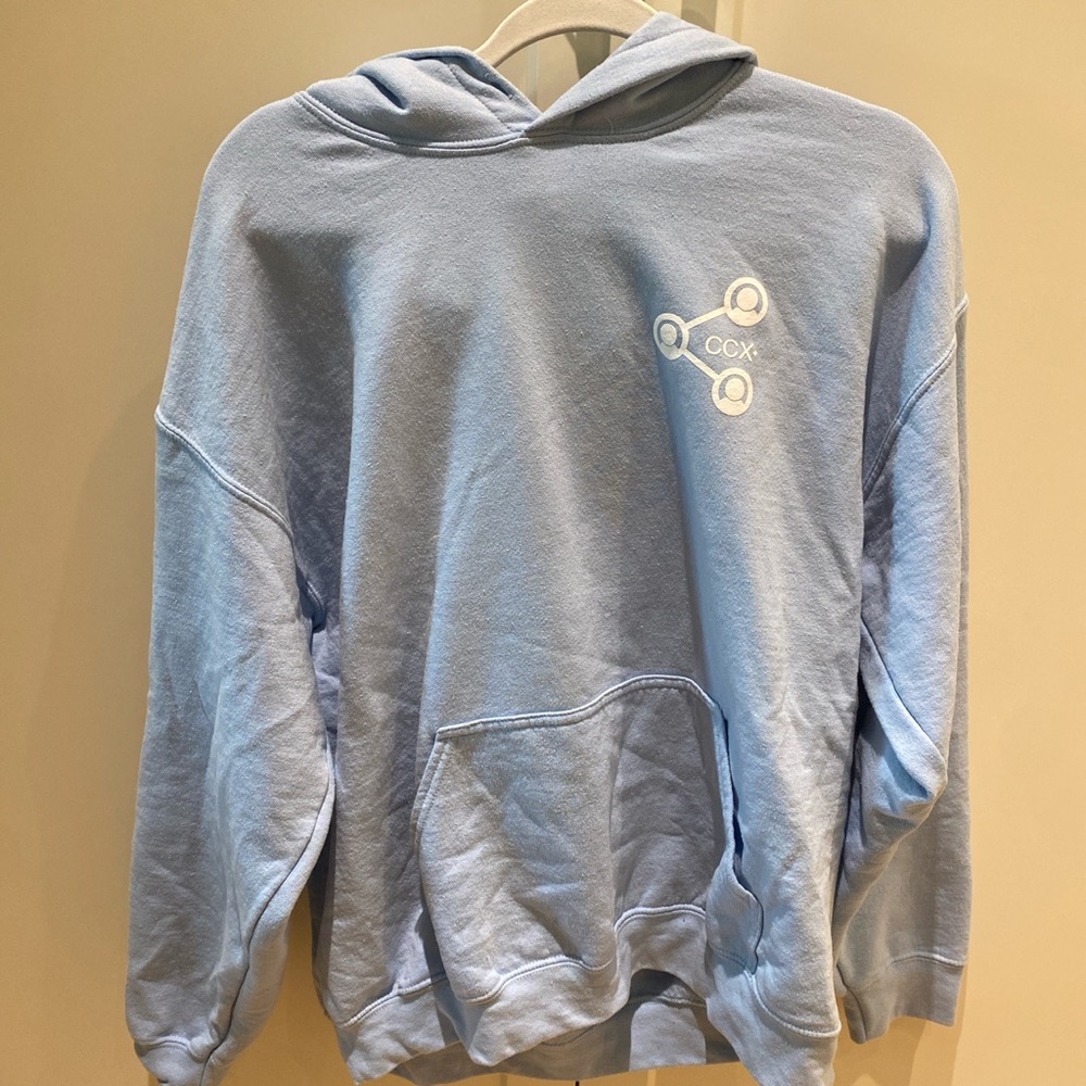 Light blue hoodie